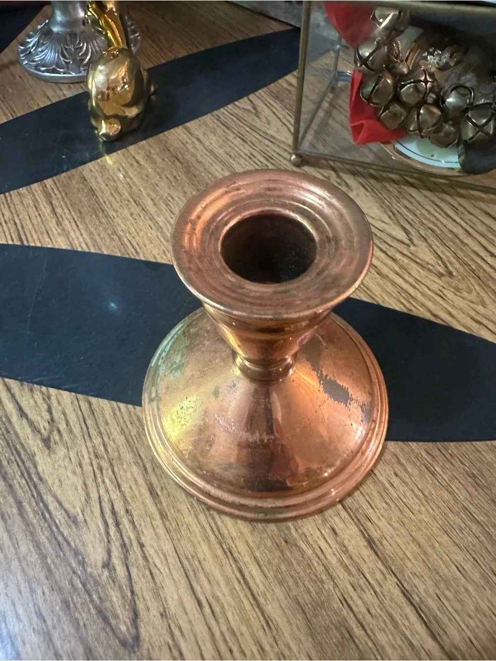 Vintage Copper Candlestick Holder - Copper Home Accent - brass and copper?